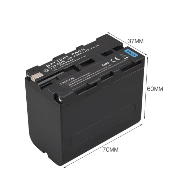 Σετ Διπλού φορτιστή με οθόνη (AC/DC/USB ports) με 2 Decoding μπαταρίες 7800mAh NP-F970