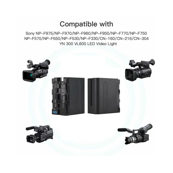 Σετ Διπλού φορτιστή με οθόνη (AC/DC/USB ports) με 2 Decoding μπαταρίες 7800mAh NP-F970