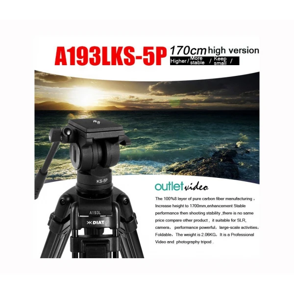Τρίποδας Diat DT650 kit για βιντεοκάμερες & DSLR (Έως 5 κιλά) Τρίποδας Diat DT650 kit για βιντεοκάμερες & DSLR (Έως 5 κιλά)
