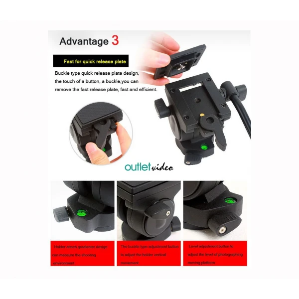 Τρίποδας Diat DT650 kit για βιντεοκάμερες & DSLR (Έως 5 κιλά) Τρίποδας Diat DT650 kit για βιντεοκάμερες & DSLR (Έως 5 κιλά)