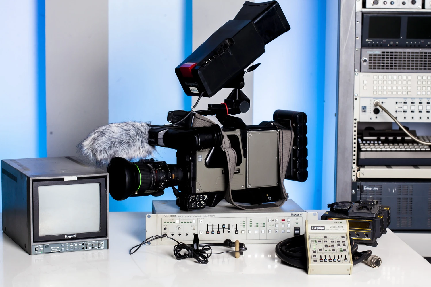 Broadcast IKEGAMI HL-43 KIT Video Camera w CCU MA-200 W Viewfinder